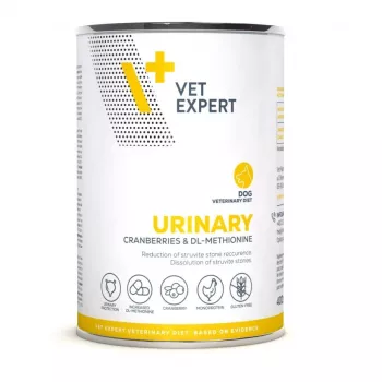 Comida húmida para cães VETEXPERT Urinary Frango 400 g — comida húmida veterinária para apoio das vias urinárias, cães adultos, humidade 80%