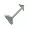 Suporte de parede para acessórios 19 2HE B490 / T98mm cinzento claro série SMW