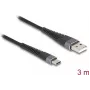 Cabo USB DeLOCK USB 2.0 3m USB A USB C preto 81123