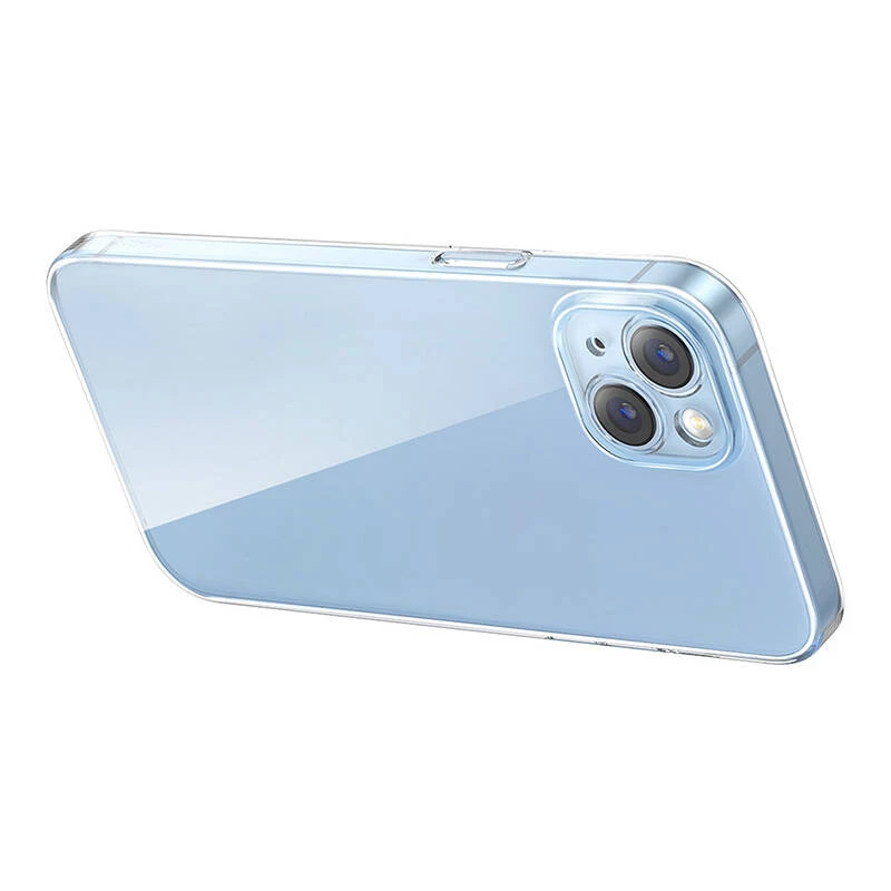 Capa protetora Baseus Crystal Series para iPhone 14 Plus com parte traseira em vidro temperado