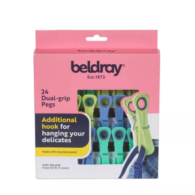 Molas de roupa Beldray Dual-Grip LA035716RPFEU7 verde/azul – molas de roupa, design Dual-Grip