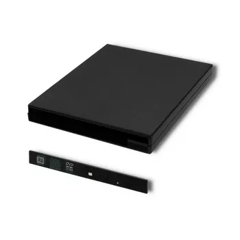 Caixa para unidade ótica CD/DVD SATA USB 2.0 9,5 mm
