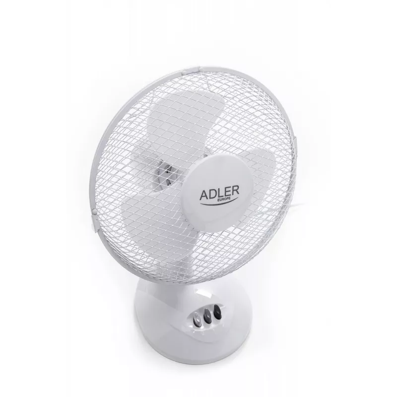 Adler | AD 7302 | Ventilador de mesa | branco | diâmetro 23 cm | número de velocidades 2 | oscilação | 60 W | Não