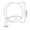 Lâmpada LED de parede MACLEAN MCE357W com sensor de movimento IR, branca, para exterior e interior
