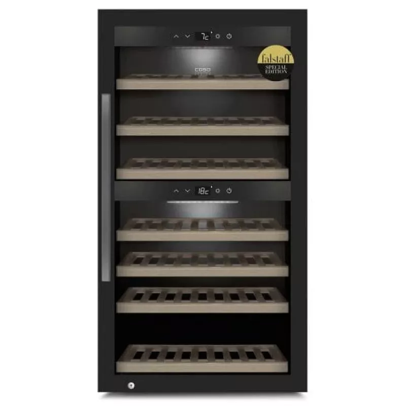 Caso | Smart Wine Cooler | WineExclusive 66 | Classe de eficiência energética G | Vitrina | Instalação livre | Capacidade de garrafas | Tipo de refrigeração tecnologia de compressor | Preto