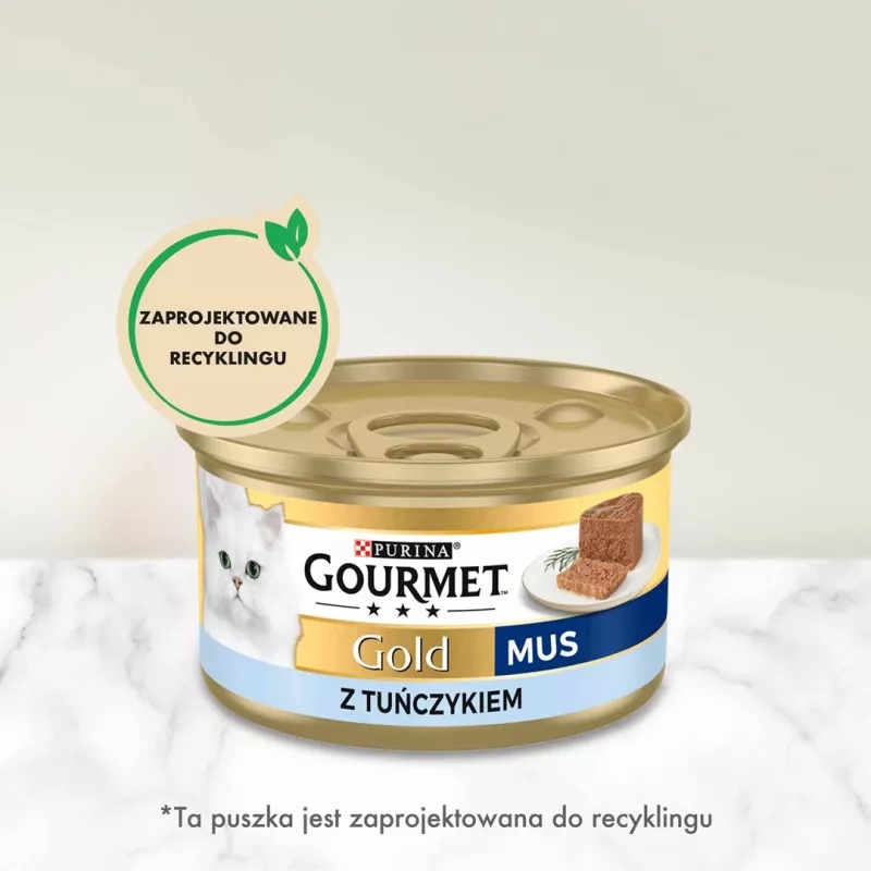 Purina Gourmet Gold mousse de atum, comida húmida para gatos, 85 g