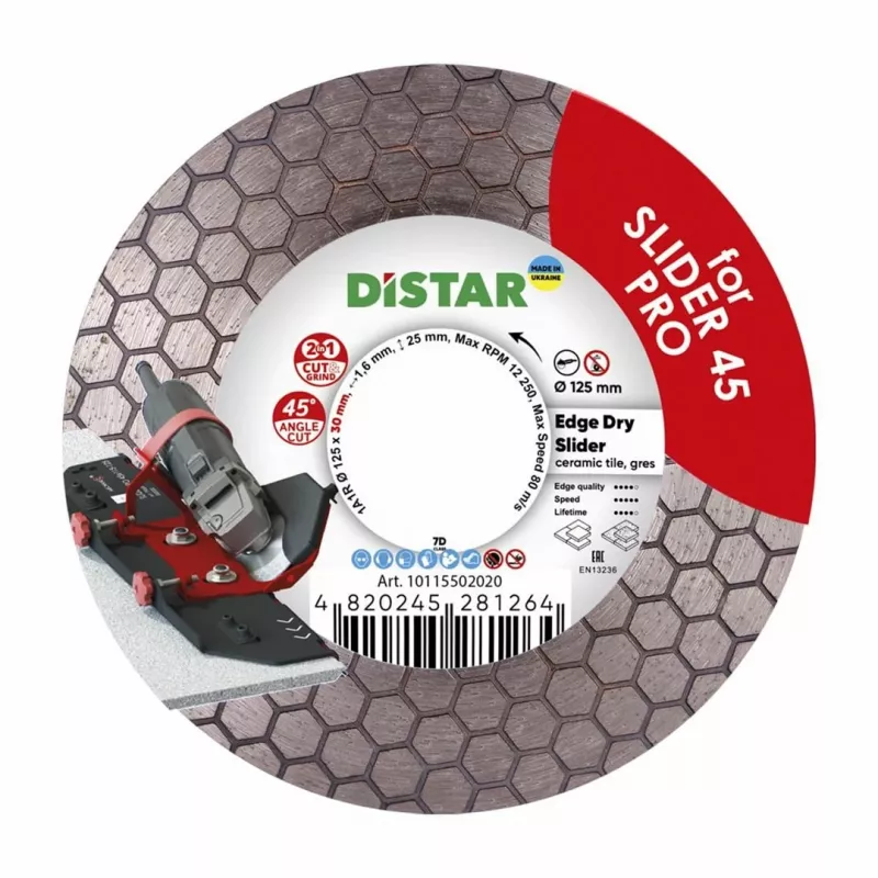 Disco de corte diamantado DISTAR EDGE DRY SLIDER 125x1.6x25x30