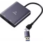 Adaptador USB-C HDMI Renkforce RF-6418198 [1x USB-A - 2x] cinzento 4K UHD 15 (RF-6418198)