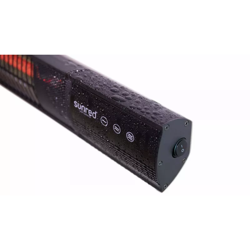 Aquecedor infravermelho SUNRED RD-DARK-25, 2500 W, Montagem na parede, IP55, preto