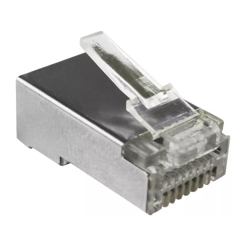 Ficha passante RJ45 STP Cat.5e Alantec WT116 pack de 100, conector blindado para cabo 8P8C