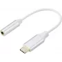 Renkforce RF-6056890 Adaptador USB-C® / jack [1x USB-C® - 1x áudio, estéreo (jack 3,5 mm)] branco fichas de alumínio 0,1 m (RF-6056890)