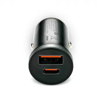 Carregador de automóvel everActive CC-30Q QC3.0 35W – 1x USB-A, 1x USB-C, carregamento rápido