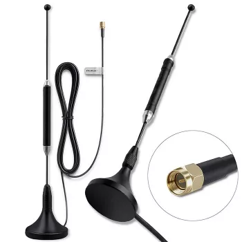 Antena 4G LTE exterior QOLTEC 5 dBi 600–2700 MHz conector SMA cabo de 3 m
