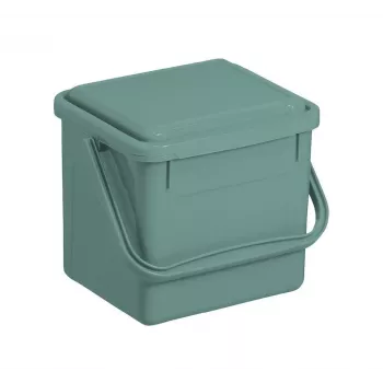 Recipiente de separação de resíduos rotho verde 4,5 l – contentor de reciclagem compacto em tecnopolímero com orifício de suspensão