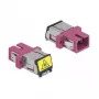 Acoplador de fibra ótica DeLOCK 86891 SC simplex fêmea para SC simplex fêmea multimodo violeta