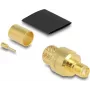 Ficha fêmea SMA coaxial RF de crimpar da DELOCK para cabo LMR400 com tubo termorretrátil