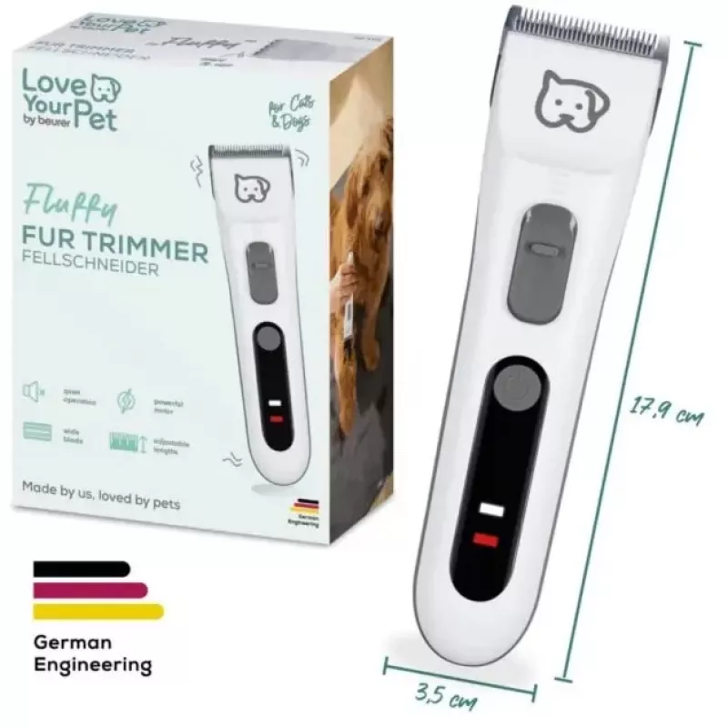 Máquina de tosquiar para cães e gatos Beurer Fluffy PP110 – ferramenta de cuidado para tosquiar e tratar o pelo