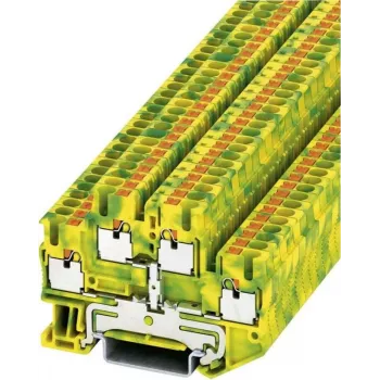 Borne de terra de duplo nível push-in Phoenix Contact PTTB-PE PTTB 2,5-PE verde-amarelo conteúdo: 1 peça (3210596)