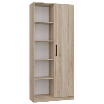 Estante de livros para escritório Top e shop RD-80 SONOMA KPL, acabamento carvalho, 10 prateleiras, 800×300×1820 mm, estrutura em aglomerado