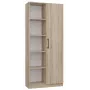 Estante de livros para escritório Top e shop RD-80 SONOMA KPL, acabamento carvalho, 10 prateleiras, 800×300×1820 mm, estrutura em aglomerado