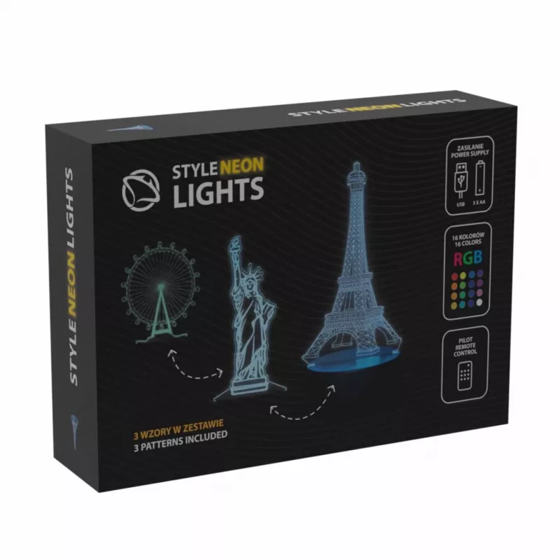 Lâmpada LED decorativa Manta SNL125RGB RGB 3D edifício