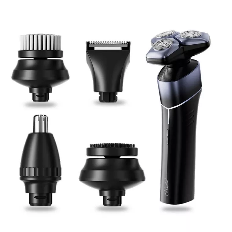 Conjunto de barbear elétrico 5-em-1 recarregável à prova de água Maestro MR-675 com função de carregamento USB