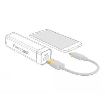 Cabo de carregamento USB DeLOCK Type-A para USB Type-C 15 cm