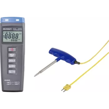 VOLTCRAFT K102 + TP 301 termómetro -200 a +1370 °C sensor Type-K