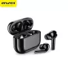 Auscultadores Bluetooth 5.0 T29 TWS AWEI + estação de carregamento preto/preto