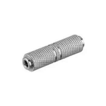 Adaptador de auscultadores Goobay conector fêmea para conector fêmea versão metálica 3,5 mm jack prateado