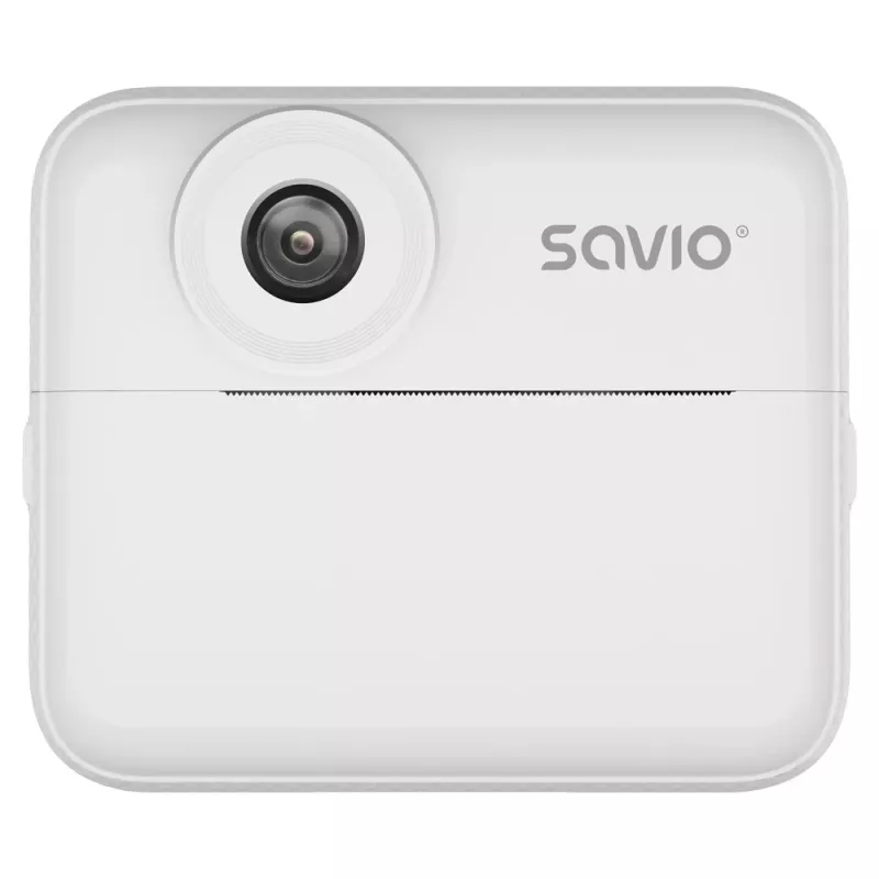 Máquina fotográfica instantânea SAVIO AN-01 para crianças, branca, LCD 6,1 cm (2,4″), MicroSDHC até 32 GB, USB-C, bateria 1200 mAh, sem flash incorporado