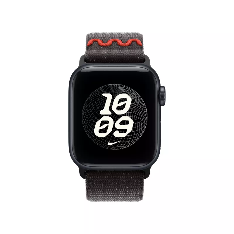 Bracelete Apple Nike Sport Loop preto nylon, poliéster reciclado, spandex
