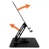 Suporte para portátil MEDIA-TECH MT2662 – altura ajustável, dobrável em alumínio para portáteis de 10–17