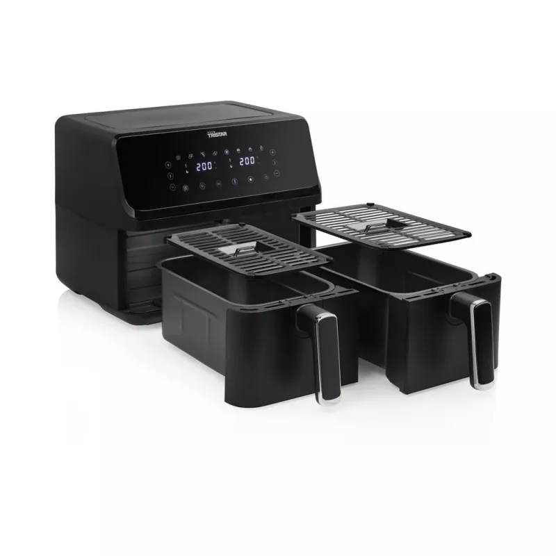 Fritadeira Tristar FR-9026 dupla 8 L autónoma 2700 W fritadeira de ar quente preta