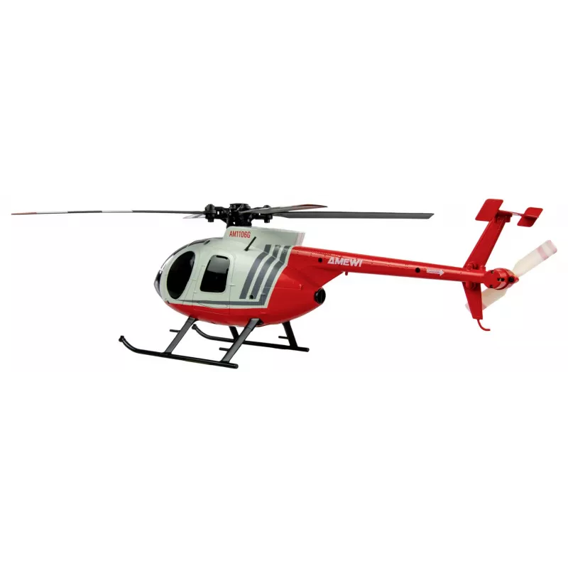 Amewi Helicóptero RC MD500 Bateria Li-Po 350mAh Prateado/Vermelho (25354)