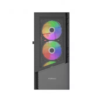 Caixa de PC GEMBIRD Fornax 4300 Midi Tower ATX, vidro temperado, 2 baías de 3,5 polegadas, 3 baías de 2,5 polegadas, suporte para ventoinhas ARGB, USB 3.2 Gen1