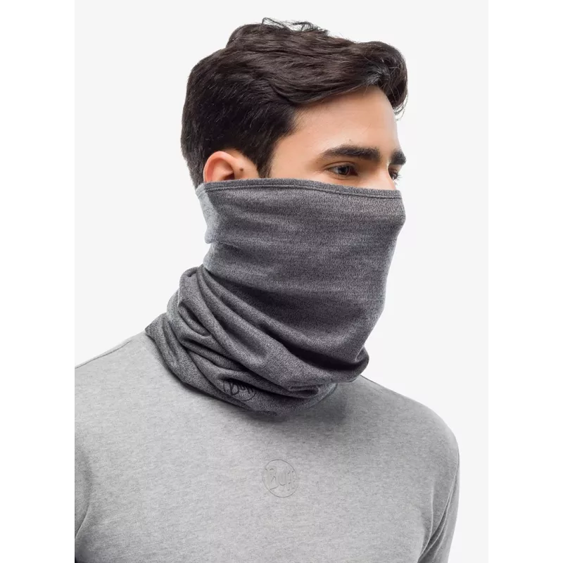Buff Merino Midweight aquecedor de pescoço multifuncional cinzento