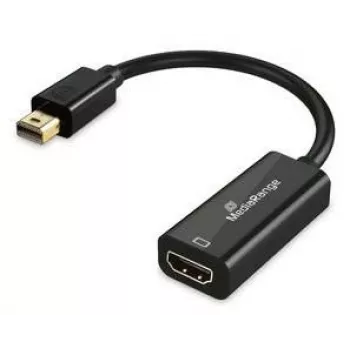 Conversor Mini DisplayPort para HDMI MediaRange MRCS236, 10 Gbps, 20 cm, preto