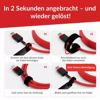 Abraçadeiras com fecho de velcro LTC ProBasic conjunto de 50 peças
