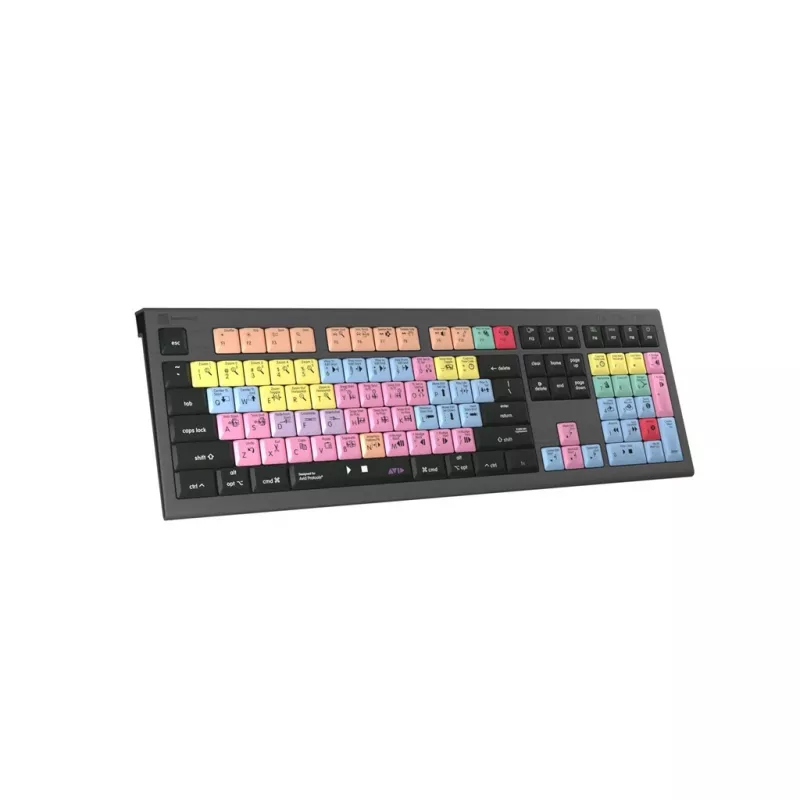 Logickeyboard Avid Pro Tools Astra 2 teclado USB para Mac, QWERTZ alemão, preto