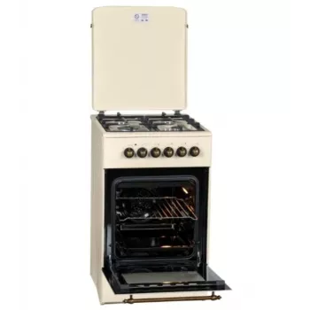 Fogão a gás e elétrico MPM MPM-56-KRM-14, 56 cm, 4 queimadores a gás, forno elétrico, creme
