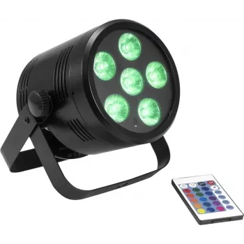 Projetor LED Par EUROLITE AKKU PAR 6 QCL a bateria RGBW