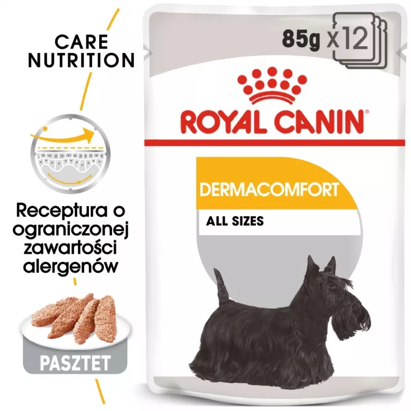 Royal Canin CCN Dermacomfort Loaf alimento húmido para cães, embalagem de 12 x 85 g