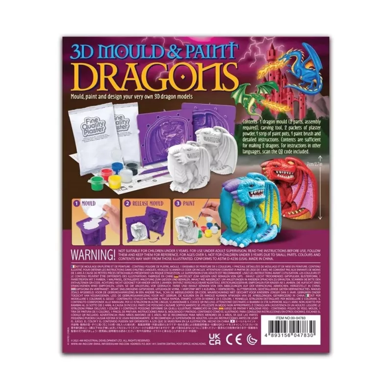 Conjunto Criativo para Moldar e Pintar - Dragão