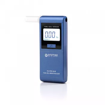 Teste de alcoolemia eletroquímico azul