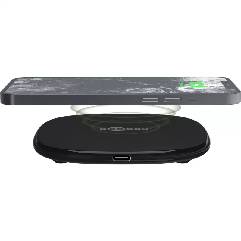 Goobay 64675 Recetor de carregamento sem fios para dispositivos móveis telemóvel/smartphone – smartwatch – tablet USB Type-C (64675)