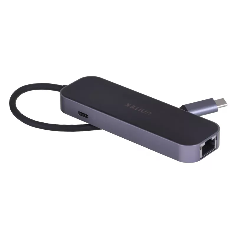 UNITEK HUB USB-C 3.1, RJ-45, 3xUSB-A, HDMI, 4K, PD100W