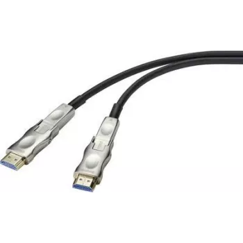 Cabo adaptador HDMI SpeaKa Professional 20,00 m SP-9538580 com revestimento PVC preto [1x ficha HDMI, ficha HDMI D Micro – 1x ficha HDMI, ficha HDMI D Micro] (SP-9538580)