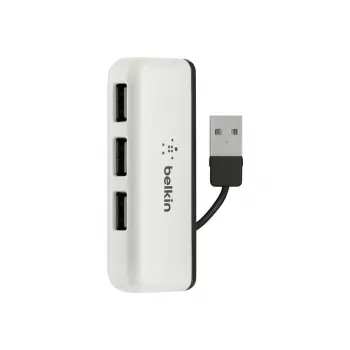Hub de viagem Belkin USB 2.0 4 portas, prateado, F4U021bt