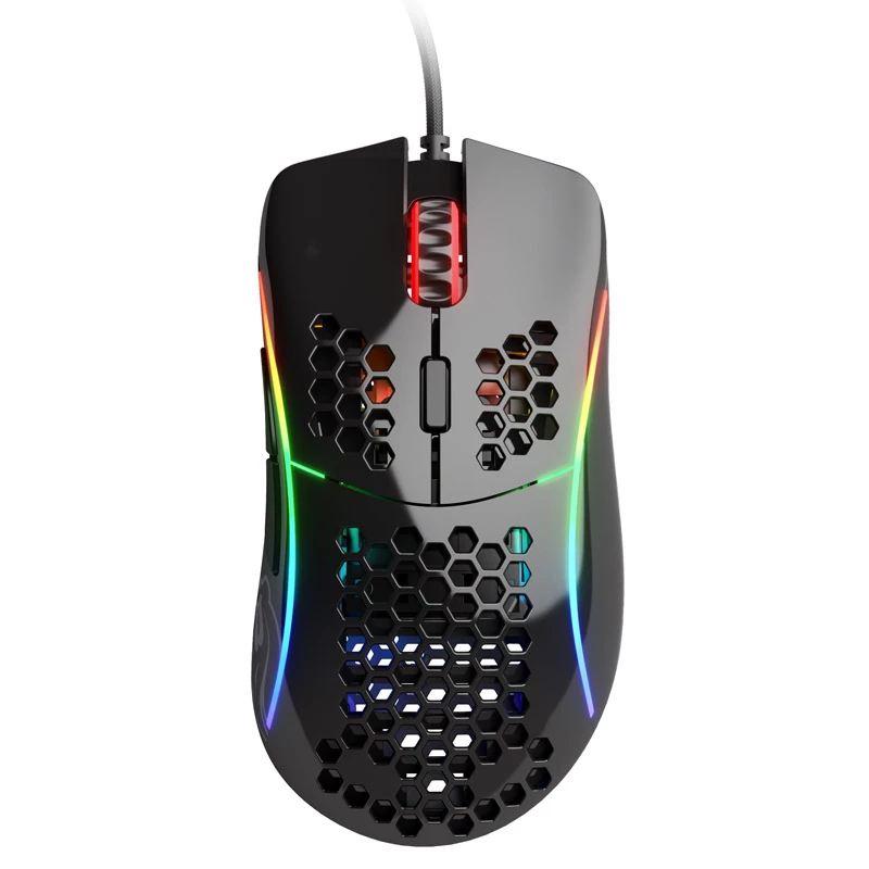 Rato gaming Glorious Model D - Preto, brilhante + tapete de rato - XL